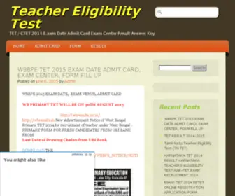 Tet.net.in(Teacher Eligibility Test) Screenshot