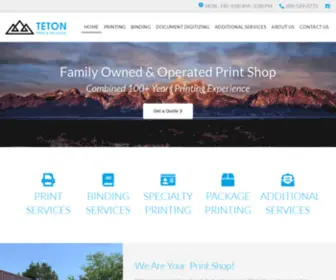 Tetonprintandpackage.com(Printing Services) Screenshot