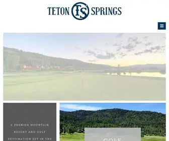 Tetonsprings.com(Enjoy the Quiet Side of the Tetons) Screenshot