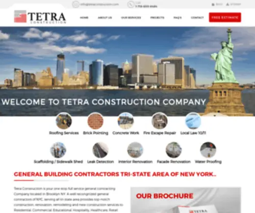 Tetraconstruction.com(General Building Contractors in New York) Screenshot