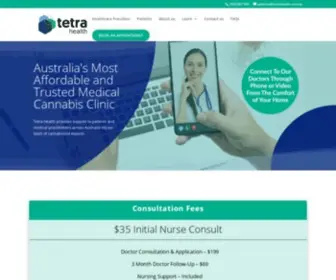 Tetrahealth.com.au(Medical Cannabis Australia) Screenshot