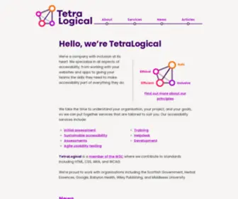 Tetralogical.com(Accessibility consultancy with a focus on inc) Screenshot