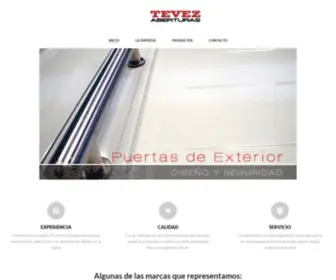 Tevezaberturas.com.ar(Puertas de interior y exterior) Screenshot