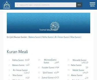 Tevhidmeali.com(Kuran Meali) Screenshot