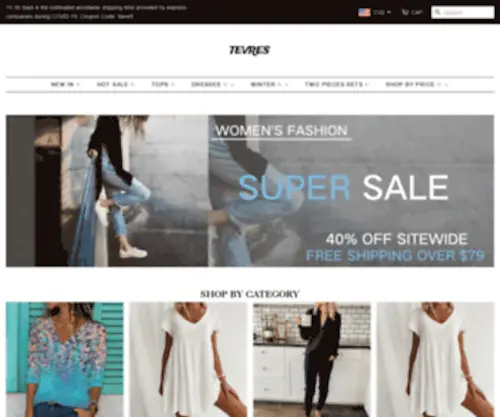 Tevres.com(Bring U Fresh&Fashionable Design) Screenshot