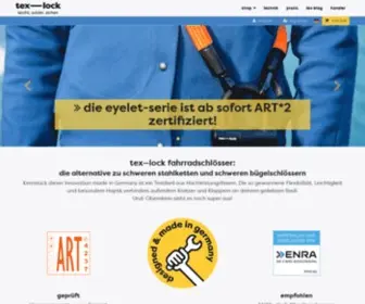Tex-Lock.com(Einzigartige &amp; Sichere Fahrradschlösser) Screenshot