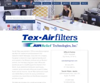 Texairfilters.com(Tex-Air Filters) Screenshot