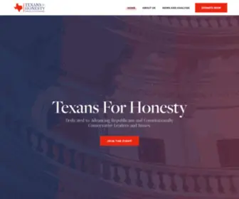 Texansforhonesty.org(Texans for Honesty PAC) Screenshot