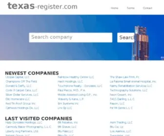 Texas-Register.com(Texas companies) Screenshot
