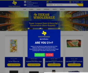 Texas-Wholesale.com(Buy Convenience Store Products at Wholesale Prices) Screenshot