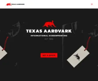 Texasaardvark.com.au(Texas Aardvark International Screenprinting) Screenshot