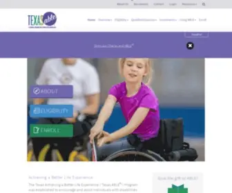 Texasable.org(Texas ABLE) Screenshot