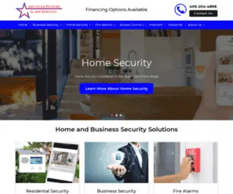 Texasalarms.com(Home Security and Automation in Beaumont & Tyler by Advanced Systems Alarms Services) Screenshot