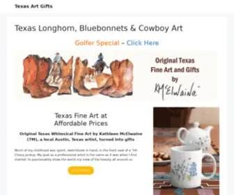 Texasartgifts.com(Texas Longhorn) Screenshot