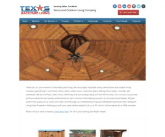 Texasbackyardliving.com(Fence and Outdoor Living Company) Screenshot