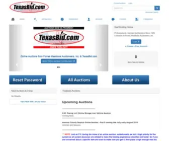 Texasbid.com(Forres Meadows Auctioneers) Screenshot