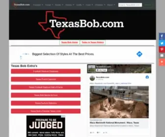 Texasbob.com(Texas Bobs Texana Ranch) Screenshot