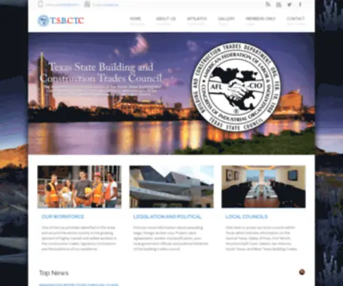 Texasbuildingtrades.org(Texas State Council) Screenshot