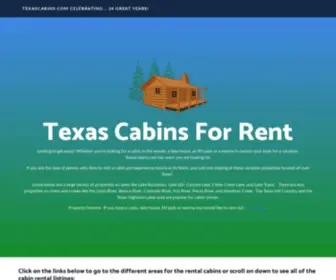 Texascabins.com(Texas Cabins) Screenshot