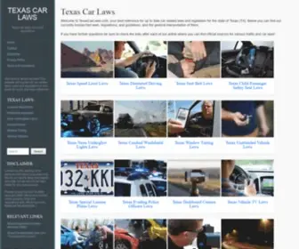 Texascarlaws.com(Texas Car Laws) Screenshot