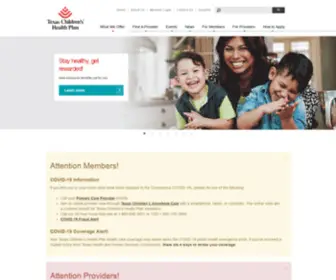 Texaschildrenshealthplan.com(Texas Children's Health Plan) Screenshot