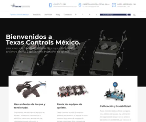 Texascontrolsmexico.com(Texas Controls México) Screenshot