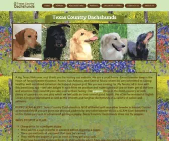 Texascountrydachshunds.com(Breeder of quality AKC miniature dachshund puppies. Our goal) Screenshot