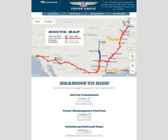 Texaseagle.com(Amtrak's Texas Eagle) Screenshot