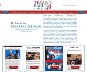 Texaseagle.org(Texas Eagle Forum) Screenshot