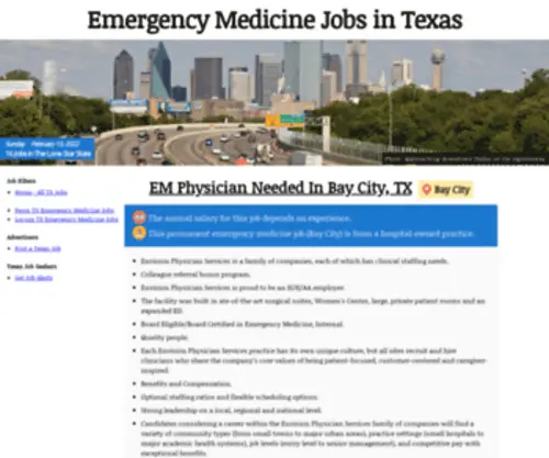 Texasemergencymedjobs.com(Emergency Medicine Jobs in TX) Screenshot