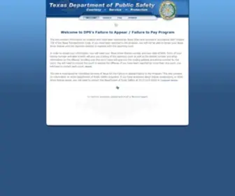Texasfailuretoappear.com(Texas Department of Public Safety) Screenshot