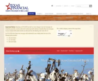 Texasfinancialbank.com(Texas Financial Bank) Screenshot