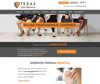 Texasfootsurgeons.com(Texas Foot Surgeons) Screenshot