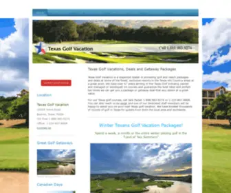 TexasgolfVacation.com(Book Your Next Golf Vacation in Texas) Screenshot