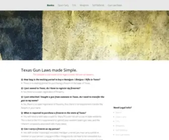 Texasgunlaws.org(The Basics. Q) Screenshot