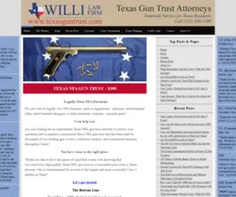 Texasguntrust.com(Experienced Texas NFA Gun Trust Attorney) Screenshot