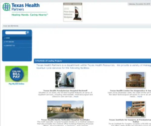 Texashealthpartners.com(Texas Health Resources) Screenshot