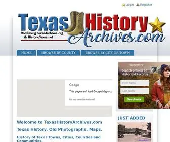 Texashistoryarchives.com(History & Genealogy) Screenshot