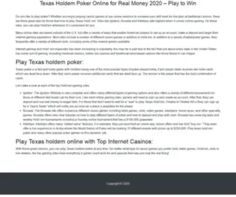 Texasholdemsitesonline.com(Play to Win) Screenshot