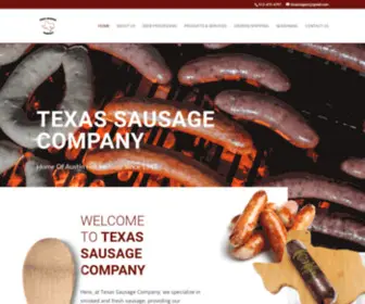 Texashotsausage.com(Fresh Home Made Sausages) Screenshot