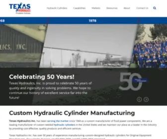 Texashydraulics.com(Custom Hydraulic Cylinder Manufacturing) Screenshot