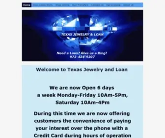 Texasjewelryandloan.com(Texas Jewelry and Loan) Screenshot