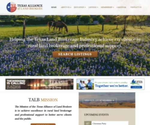 Texaslandbrokers.org(Texas Alliance of Land Brokers) Screenshot