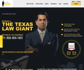 Texaslegalgroup.com(Texas Personal Injury Lawyers) Screenshot