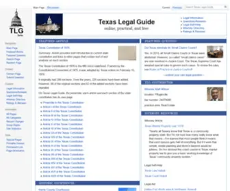 Texaslegalguide.com(All TLG legal content) Screenshot