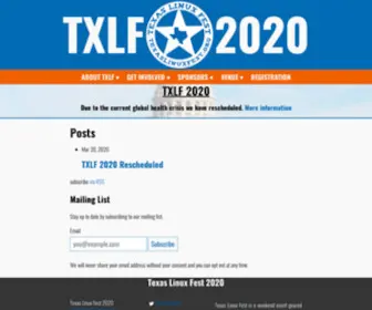 Texaslinuxfest.org(Texas Linux Festival 2014) Screenshot