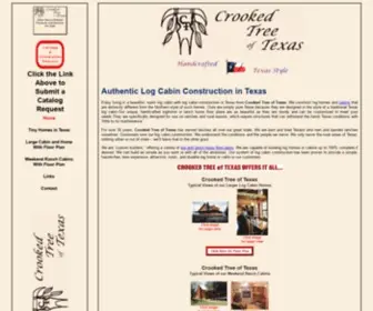 Texasloghomes.com(Crooked Tree of Texas Log Homes & Cabins) Screenshot