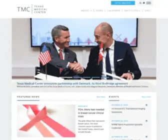 Texasmedicalcenter.org(TMC Houston) Screenshot
