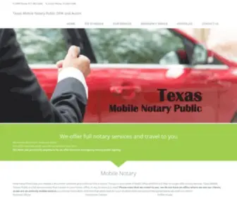 Texasmobilenotarypublic.com(Mobile Notary Public and Apostille) Screenshot