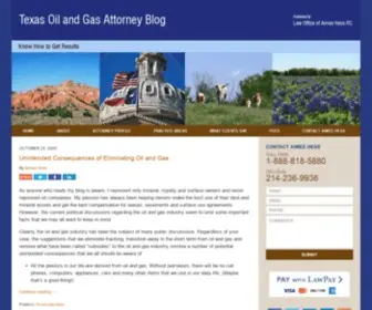 Texasoilandgasattorneyblog.com(Published by Texas Oil and Gas Lawyer) Screenshot